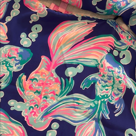 Lilly Pulitzer Blue and Pink Silk Top - Picture 11 of 13